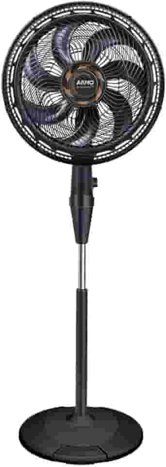 Ventilador de Coluna Arno X-TREME 7 Cinza 40cm VE72, 150W, 7 Pás, 3 Velocidades, Oscilação 80º, Power Zone, Modo Noturno, Altura Ajustável de até 1,5m, 220V