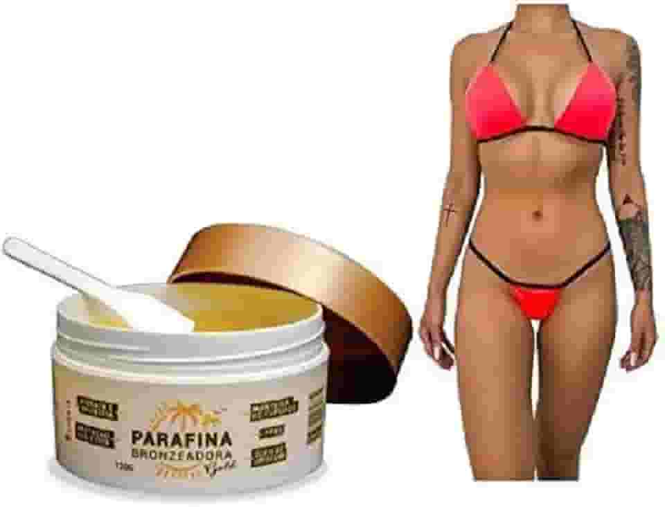 Parafina Bronzear + Biquíni para Marquinha tipo Fita em Tecido (Tamanho único)