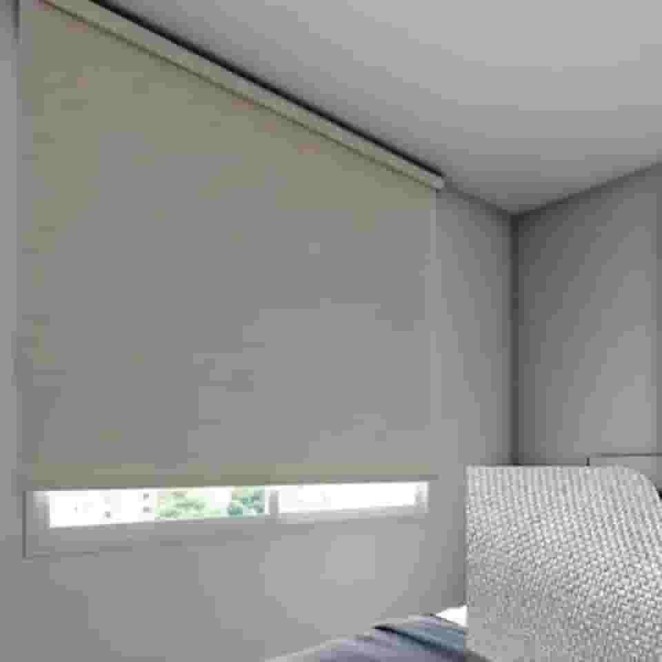 Cortina Persiana Rolo 100% Blackout Linho BEGE (1,80Lar x 1,30Alt) Direto da fábrica (Bege, Linho)