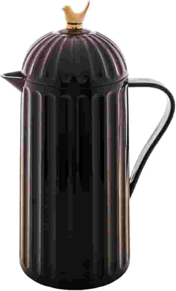 WOLFF Garrafa Térmica de Plástico Bird Preta 1L - Enxoval - Organização - Decoração - Cozinha - Mesa Posta - Utilidades Domésticas - Perfeita Para Café e Chá