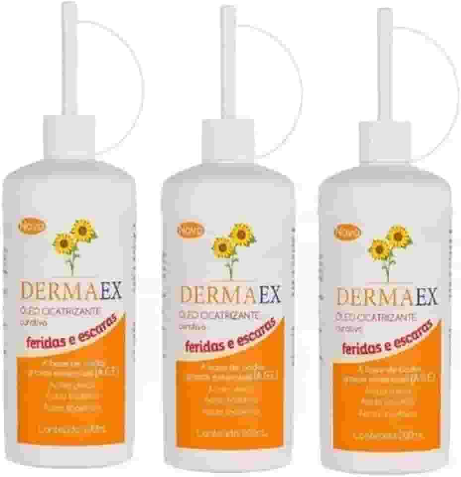 Kit C/3 Óleos De Girassol Cicatrizante Feridas E Escaras