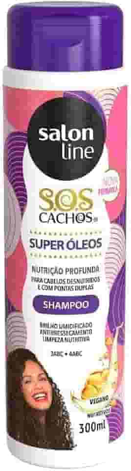 Salon Line, Shampoo, SOS Cachos, Super Óleos - Cabelos Ondulados, Cacheados e Crespos, 300 ml