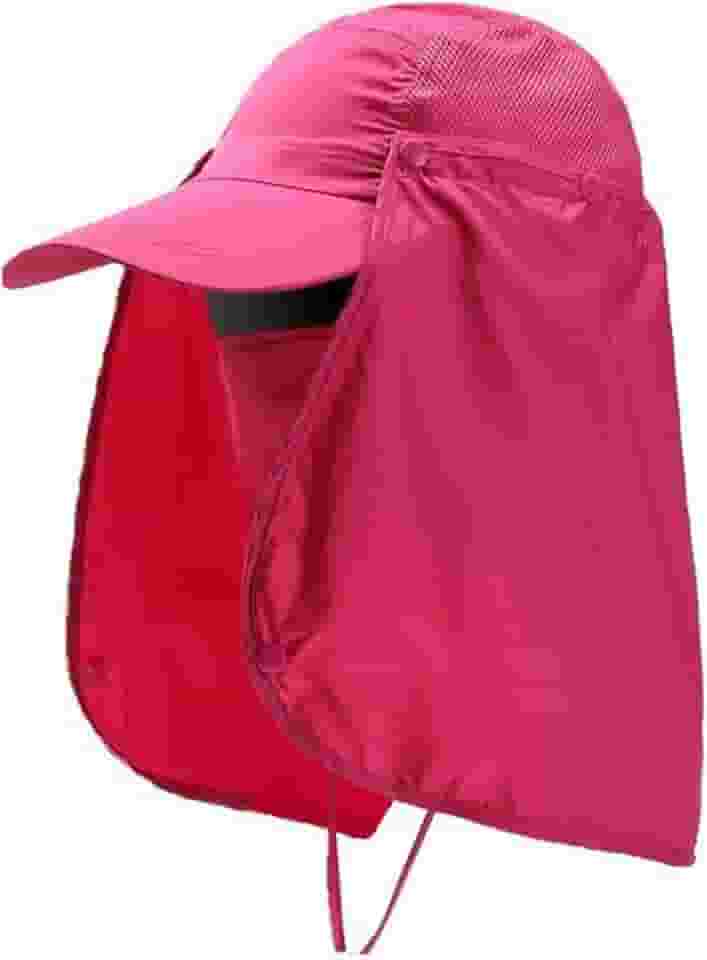 Boné de pesca boné de beisebol de secagem rápida com aba removível para rosto e pescoço