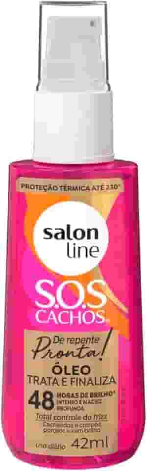 Salon Line, Óleo Reparador, SOS Cachos, De Repente Pronta, Vegano - Para Cabelos Cacheados e Crespos, 42ml