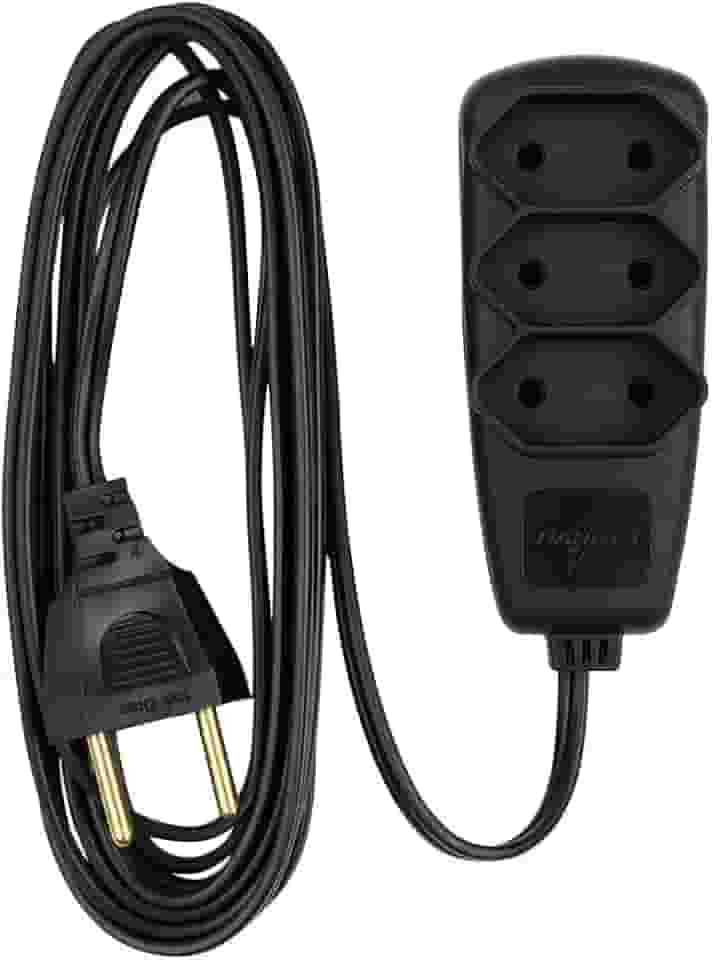 EXTENSÃO SORT PL 2X0,75-2 PINOS - 10 AMPERES - PRETO - 3 METROS - DANEVA 1655