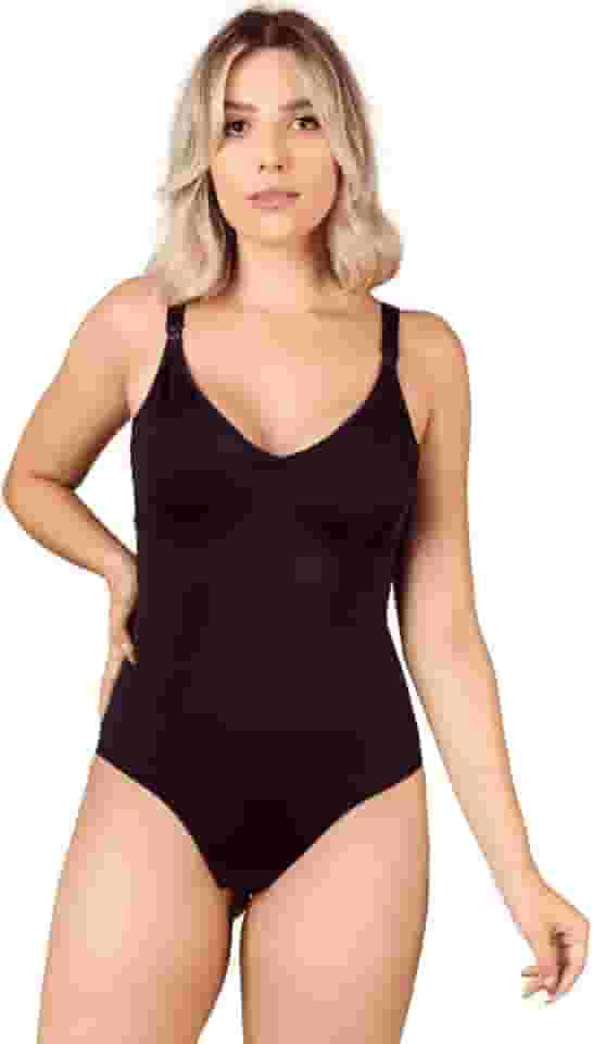 Body Modelador de Amamentação Pós-Parto Cirúrgico Sem Bojo