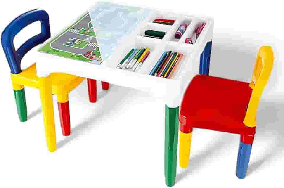 Mesa Didática Infantil Com Cadeiras 49cm - Mesinha Educativa de Atividades para Criança