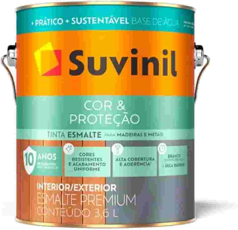 Tinta Suvinil Tintas para madeiras e metais esmalte brilhante seca rapido 3.6L - Branco - 53698421