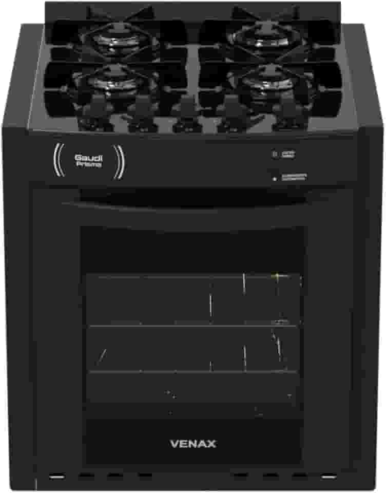Fogao A Gas De Embutir Gaudi Prisma Vitreo Bl 4q Preto Gas Glp