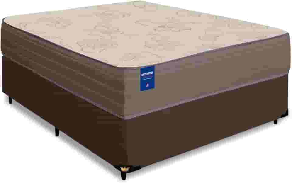 Cama Box Casal Colchão De Espuma D33 Semi Ortopédico Extra Firme Orthotec 138x188x68cm Marrom Inducol