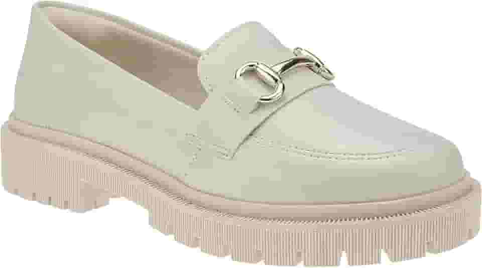 Mocassim Tratorado Feminino Bico Redondo com Enfeite Corrente ABS 026-005