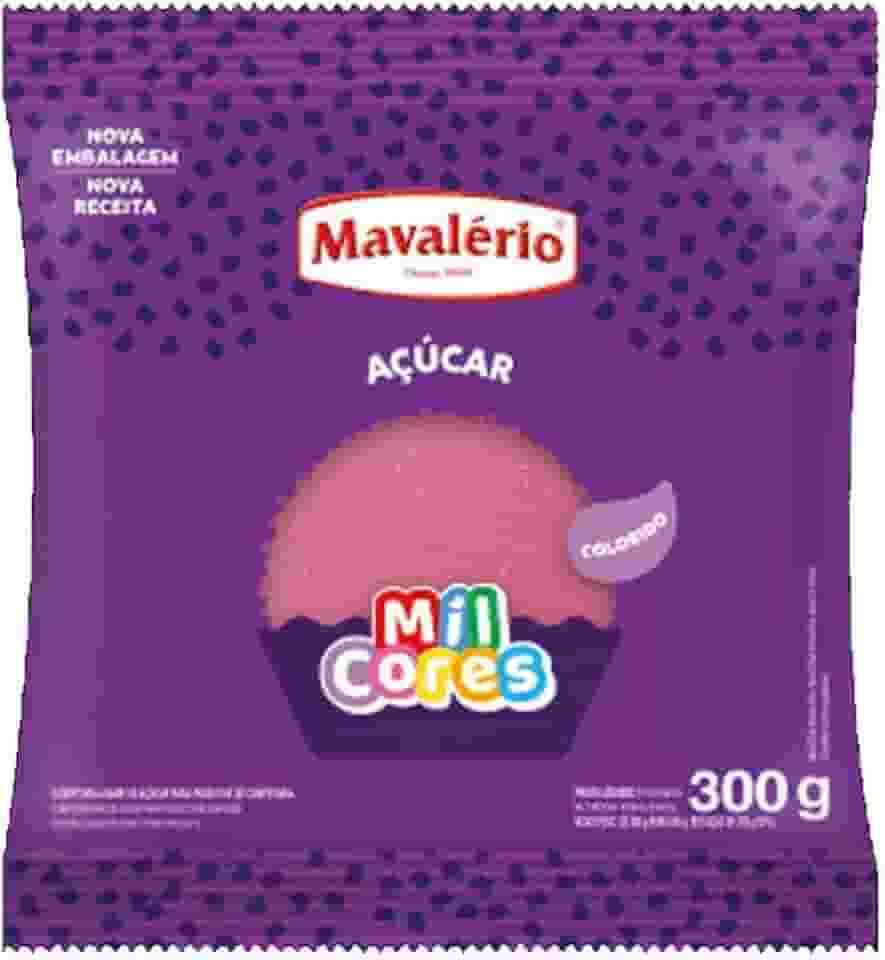 AÇÚCAR CRISTAL COLORIDO ROSA MIL CORES 300G MAVALÉRIO