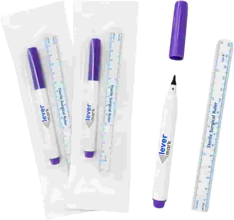 1 Caneta de Marcação Cirúrgica com Régua, Marcador Para Pele Profissional