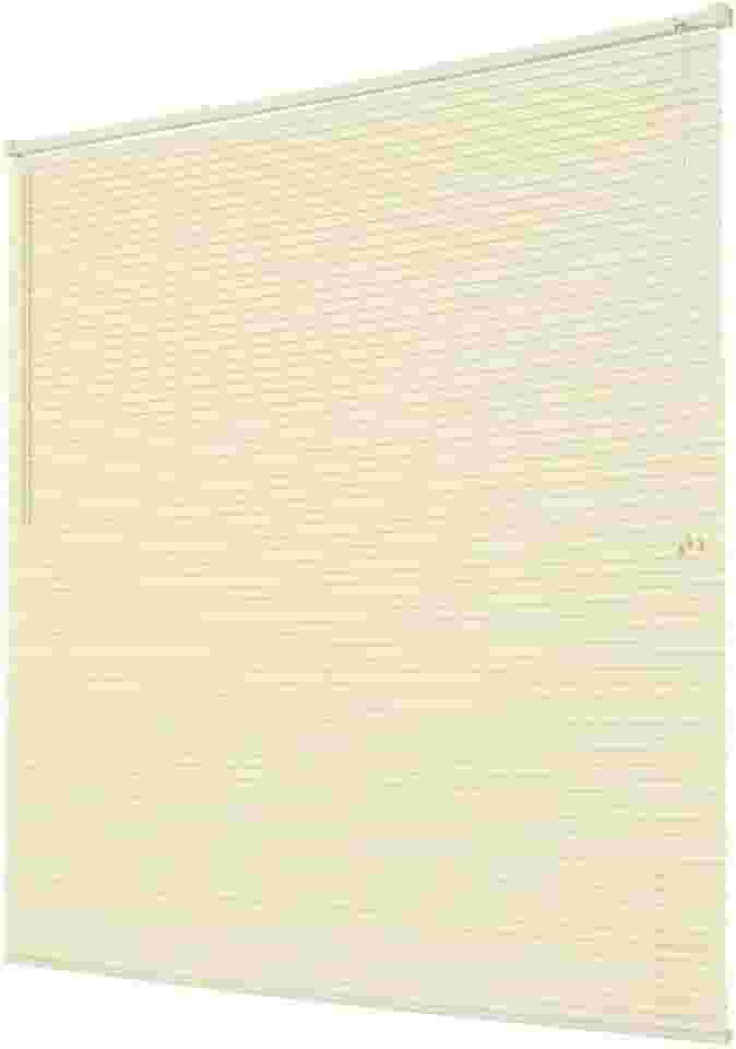 Cortina Persiana Horizontal 25mm PVC com Alumínio 140x160cm -Ideal para Escritório Quarto Sala Cozinha Residencial (Bege)