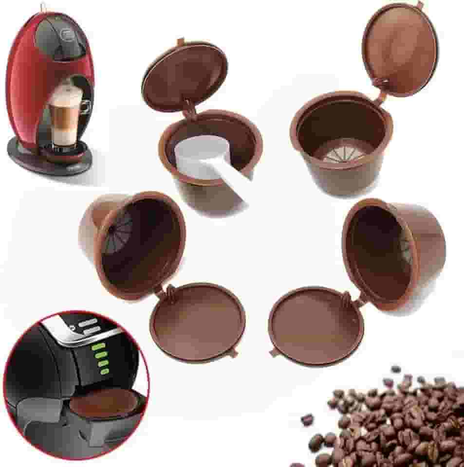 5 Cápsulas Dolce Gusto Reutilizável Com Colher Dosadora