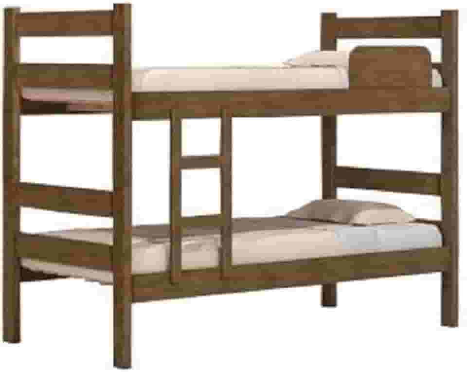 Beliche Solteiro J&A Móveis Prisma Plus c/ escada e proteção - Jequitibá