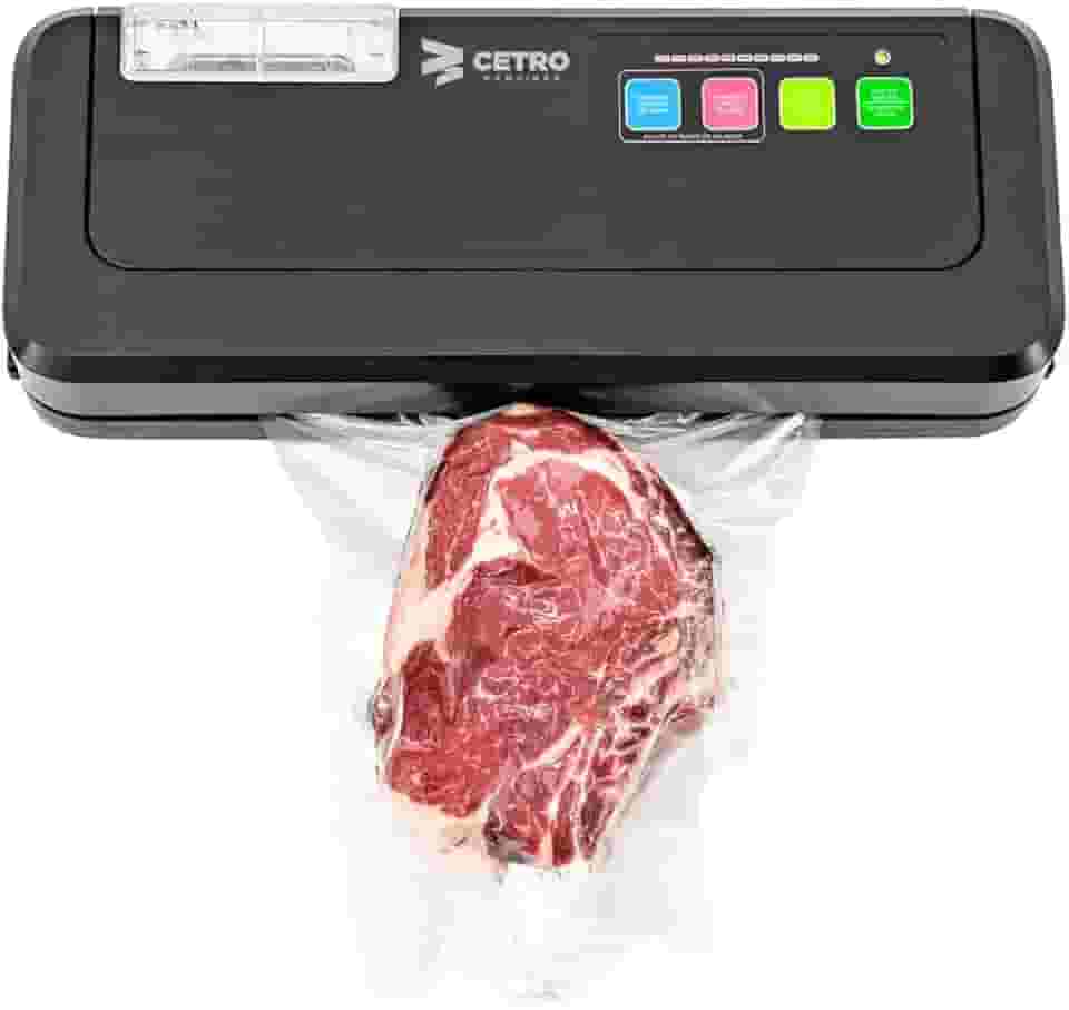 Seladora a Vácuo Cetro Comercial Automática com Reservatório Alta Performance e Durabilidade Sela Alimentos com Líquido Potente e Compacta 110V