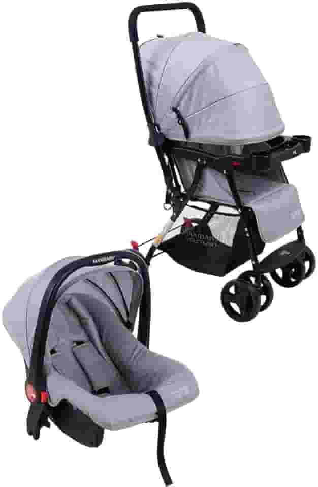 Carrinho de Bebê com Bebê Conforto 2 em 1 Youturn Maxi Baby (Cinza)