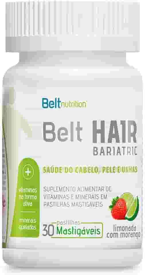 Vitaminas Belt Hair Nail And Skin Bariatric Limonada Com Morangos 30 Pastilhas Mastigável - Beltnutrition