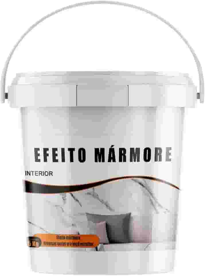 Massa Efeito Mármore Pronta para Uso 5kg Acabamento Brilhante Espelhado (Branco)