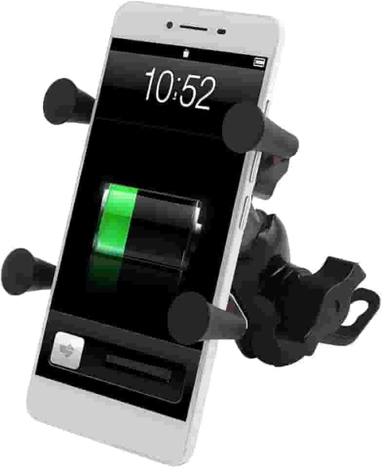 Suporte de Celular para Moto com Carregador USB, Kit 2 Unidades, para Entregadores Ideal para Motoboy Ifood Uber