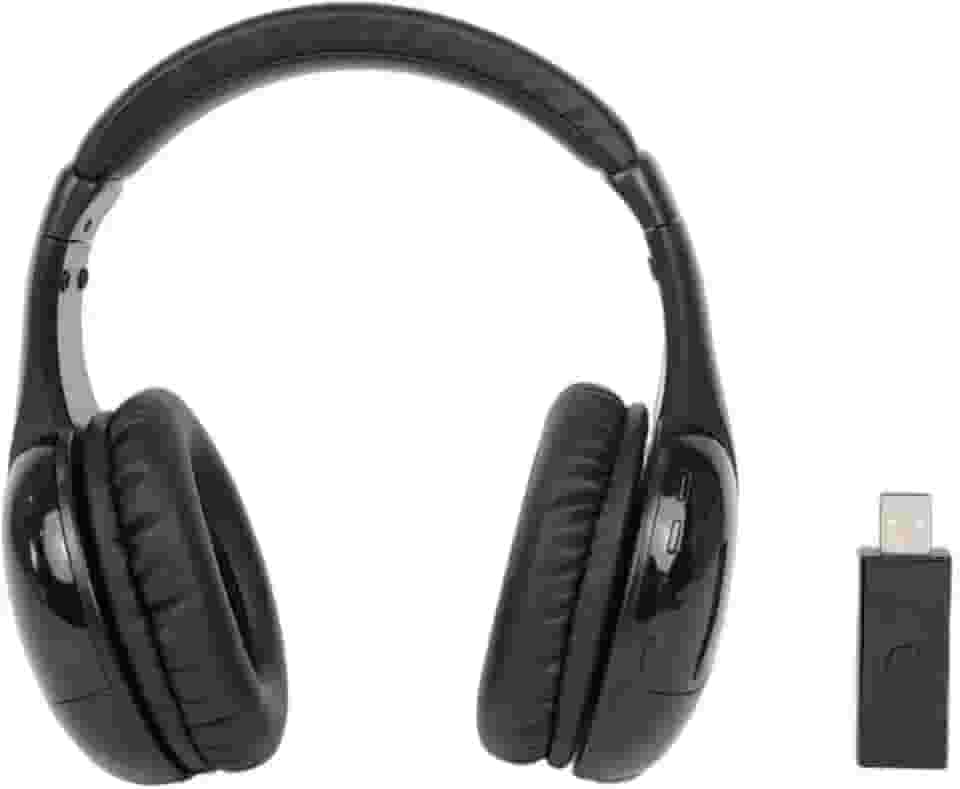 SUNGOOYUE Fones de Ouvido Sem Fio, Carregamento Rápido, Baixa Latência, Fone de Ouvido Bluetooth, de para TV Com Transmissor BT e Microfone para Telefone, TV, Computador