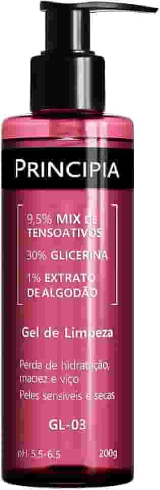 PRINCIPIA, Gel de Limpeza Facial Hidratante 9,5% Tensoativos + 30% Glicerina + 1% Extrato de Algodão GL-03 com 200g