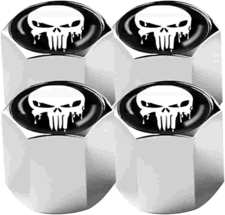 Ajxn Pacote com 4 tampas de haste de válvula de pneu de roda de carro herméticas à prova de poeira tampas de válvula de ar de pneu universais para carros, caminhões, bicicletas, acessórios de carro