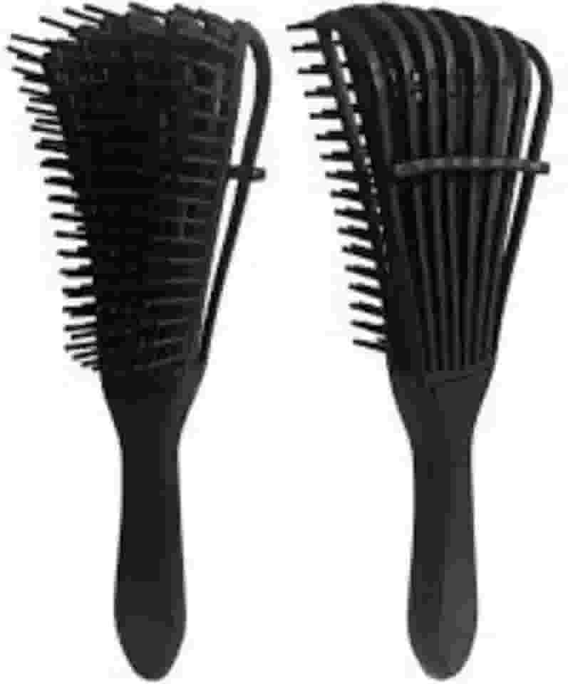 Escova Polvp para Cabelos Cacheados – Pente Desembaraçante Rosa, Design Ergonômico Anti-Quebra, Ideal para Crespos, Ondulados e Cacheados