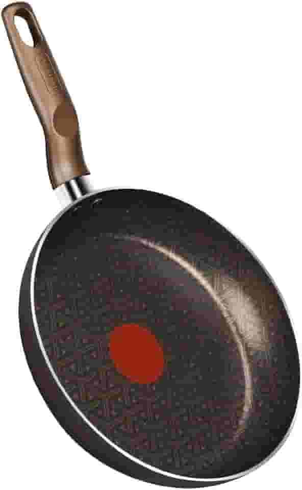 Frigideira Rochedo Expert Chocolate 24cm, com Antiaderente Resist 5X, reforçado com Partículas Minerais, Alumínio de Alta Espessura, Base Limpa Fácil e Thermo-Sinal