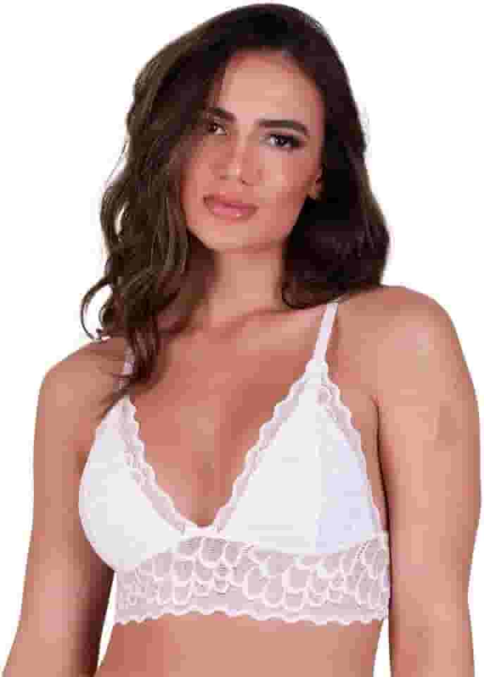 Sutiã sem Bojo de Renda Cropped Isis