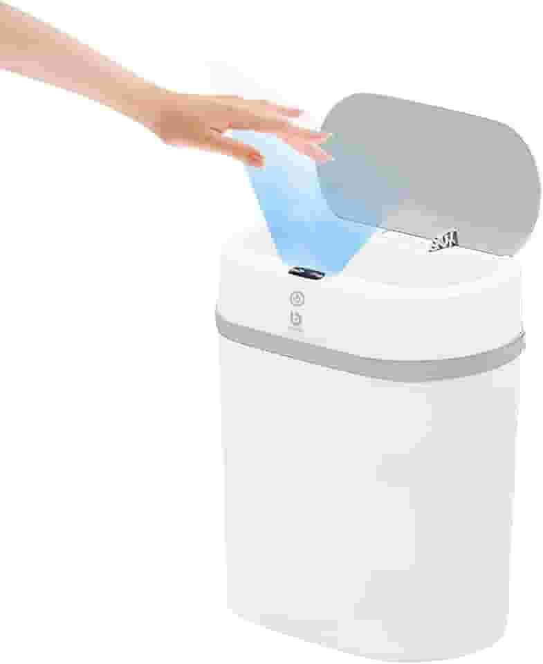 Lixeira Automatica com Sensor, Lixeira Inteligente com Sensor Infravermelho, Lixeira sem Contato para Sala de Estar, Cozinha, Banheiro, Escritório, Quarto, Locais Comerciais, 12L (Cinza)