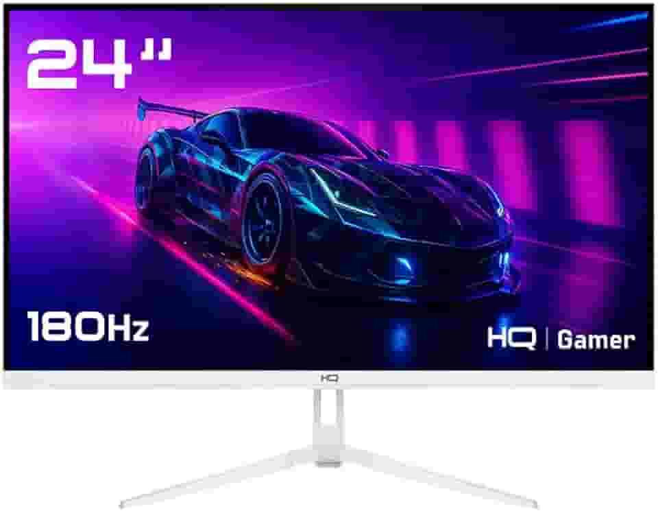 Monitor Gamer Branco 24' 1ms, 180Hz, IPS, AMD FreeSync, Full HD, HDMI, DP, Frameless HQ Premium HQW24IP18
