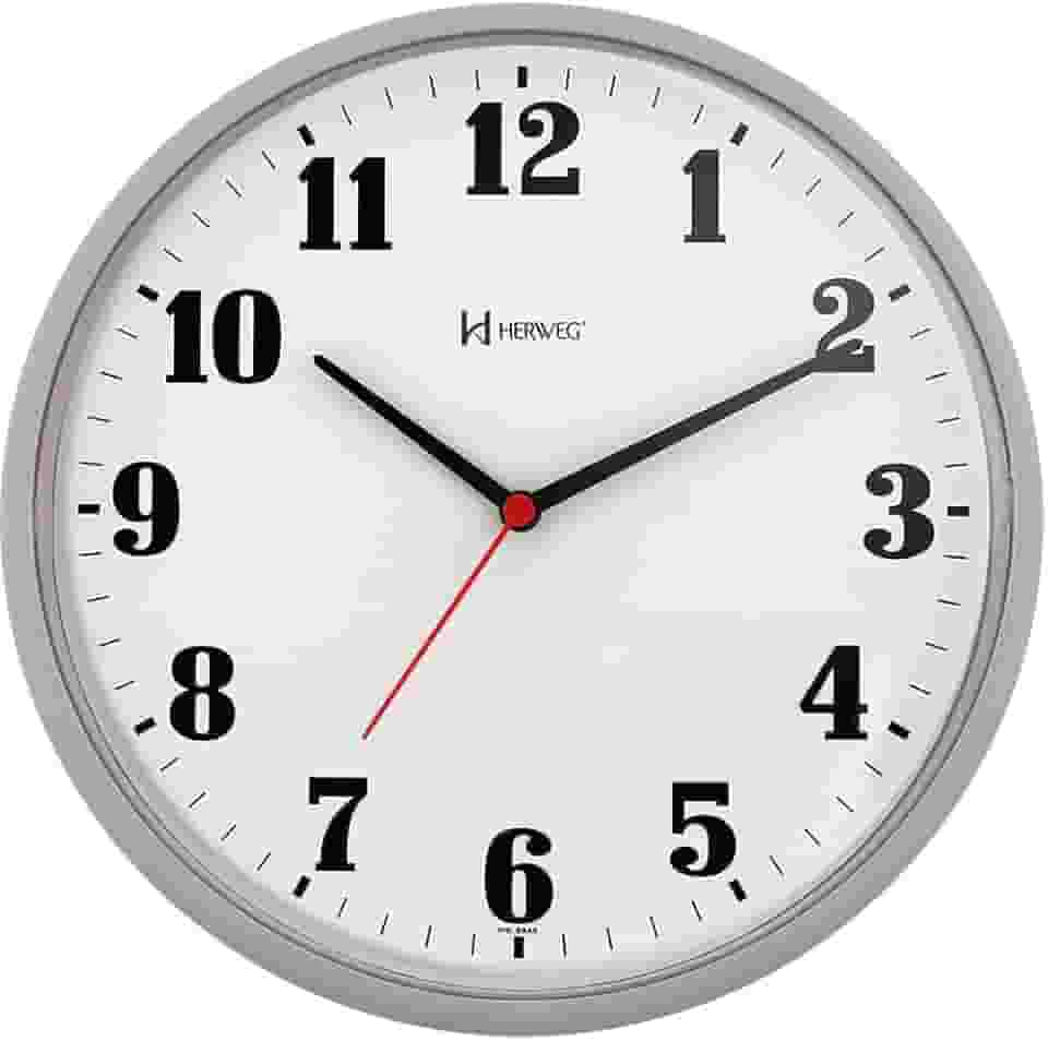 Relógio de Parede Quartz Cinza