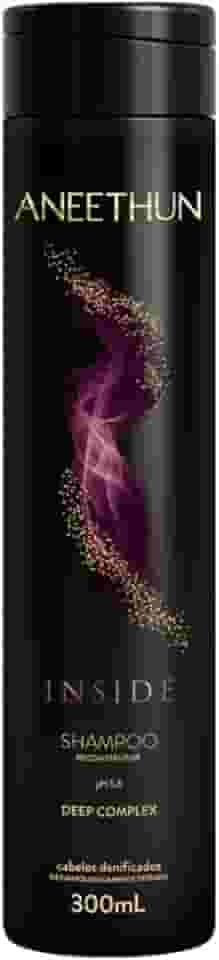 Shampoo Aneethun Inside Reconstrutor 300ML, Limpeza Profunda, Restauração Capilar, Força e Resistência para Cabelos Danificados e Porosos, Recupera Fios Fragilizados por Químicas e Agressões Térmicas, Com Tecnologia Deep Complex