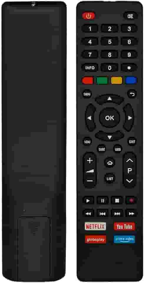 Controle Remoto compatível com Philco Smart TV, botão Netflix, YouTube, Globoplay, Prime Video, Substituto Universal