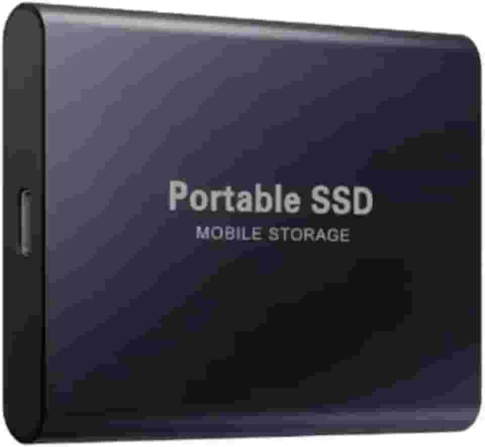 4 TB - Disco de Memória Flash SSD Portátil para Laptop, Desktop, Celular, TV e outros. Tipo-C USB 3.1, SSD Externo M.2 de Alta Velocidade, Disponível em Capacidades 500 GB a 256 TB (Preto, 4, TB)