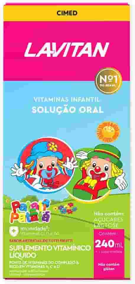Vitamina Infantil Solução Oral Tutti Frutti, Rosa, Lavitan, 240 ml