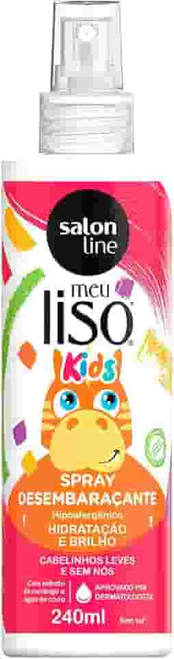 Salon Line, Meu Lisinho, Spray Desembaraçante, Imaginação e Diversão, Vegano - Para Cabelos Lisos Naturais, 240ml