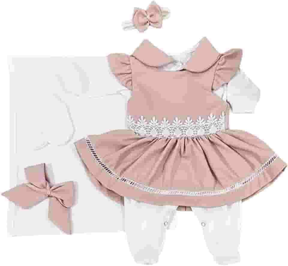 Saída Maternidade Menina Lavínia 05 Peças Roupas de Bebê