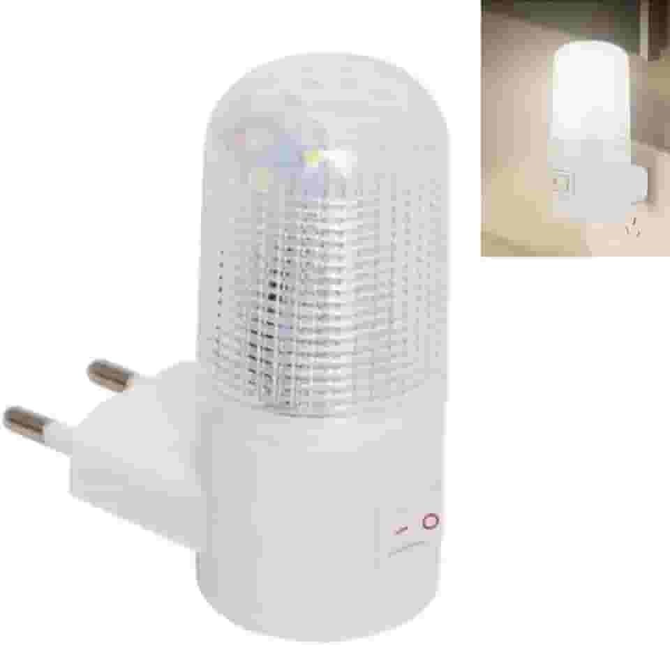 Mini Luminária Abajur De Tomada Plástico Luz Noturna Led Bivolt Quarto Bebê Decoração