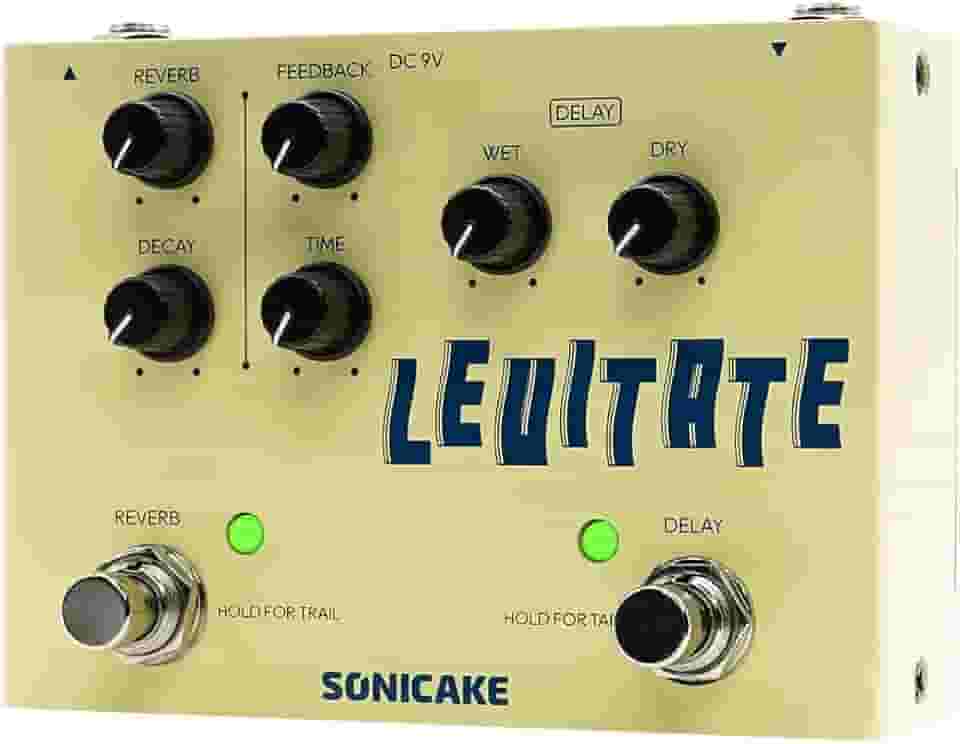 SONICAKE Delay Reverb 2 in 1 Guitar Effects Pedal Digital Levitate