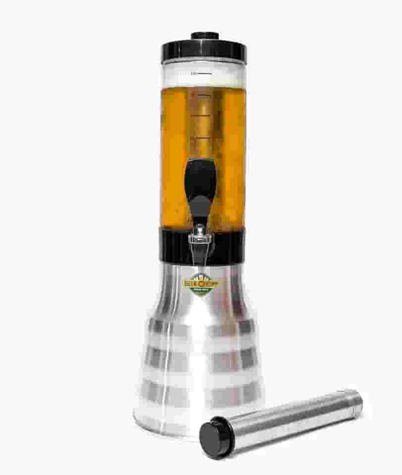 Torre Chopp 2 L Base Giratória Copo Removível 2 Refil Aluminio