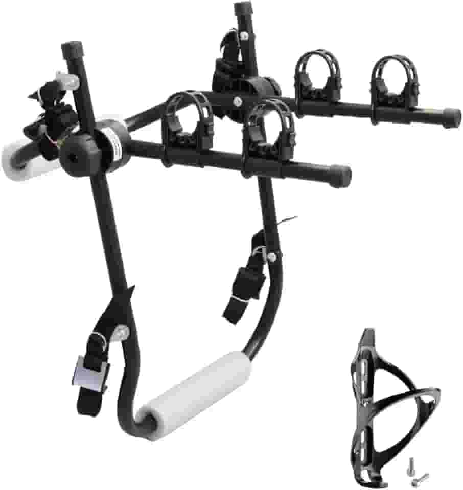 TRUE SPORT Suporte Transbike Universal para 2 Bicicletas, Compatível com Carros Sedan, Hatch e SUV, Preto