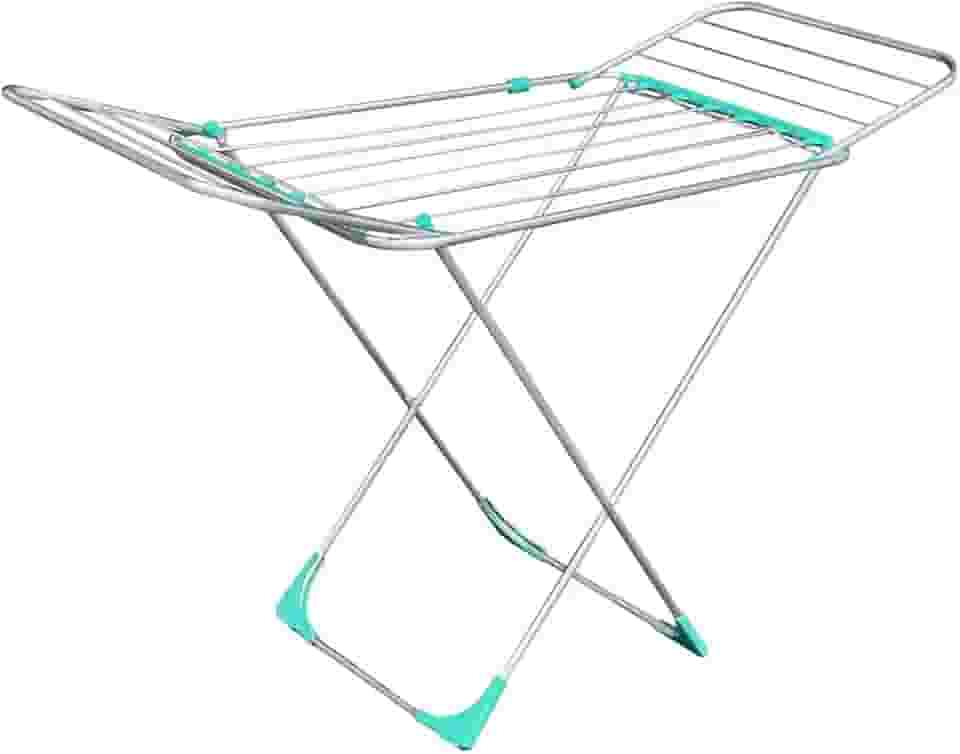 Varal De Chão Alumínio Reforçado Com Abas Retrátil Grande