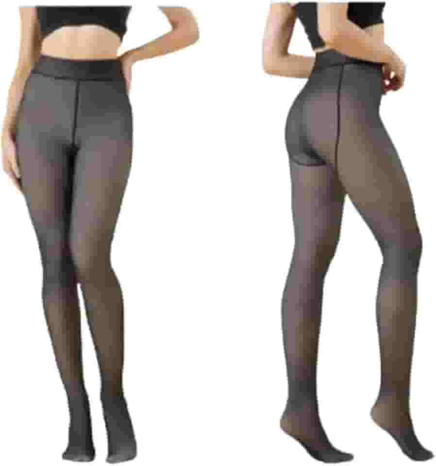 Meia Calça Translucida Térmica Forrada De Pelúcia Super Quente Com Pé Marca Appari