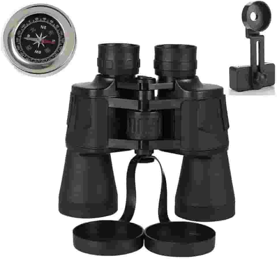 Binoculo C/Suporte 20x50 De Longo Alcance 10km Profissional (Preto)