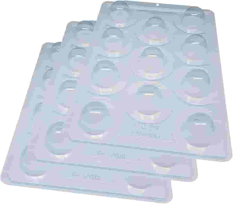 Kit 3 Formas Silicone Trufa Pequena 3 Partes BWB SP 41 45g 11 Cavidades