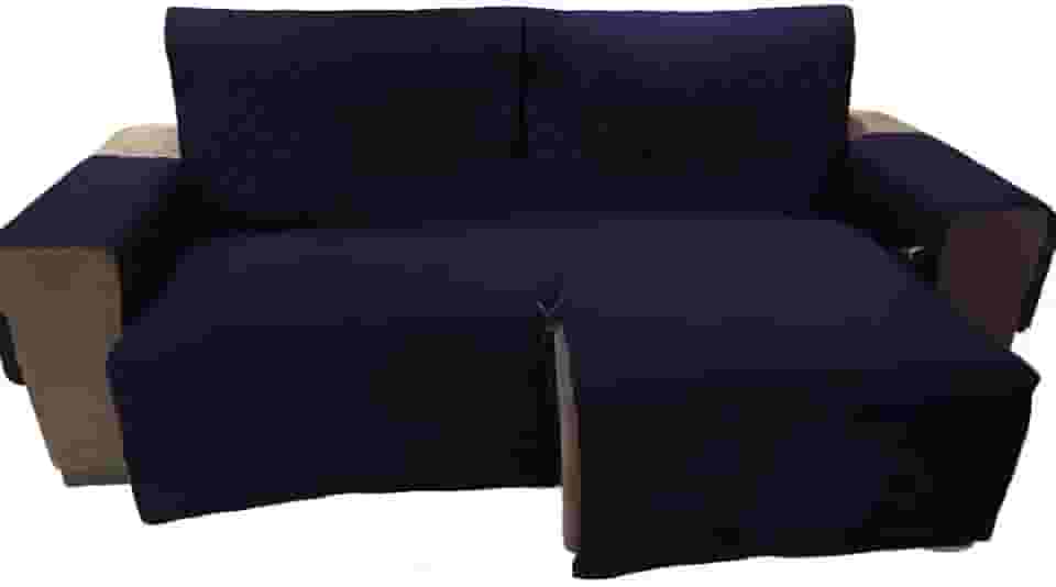 Capa para Sofá Retrátil e Reclinável 2 Módulos - Medida Total 2,90m Incluindo Braços, Protetor Impermeável e Ajustável,(Azul Marinho)