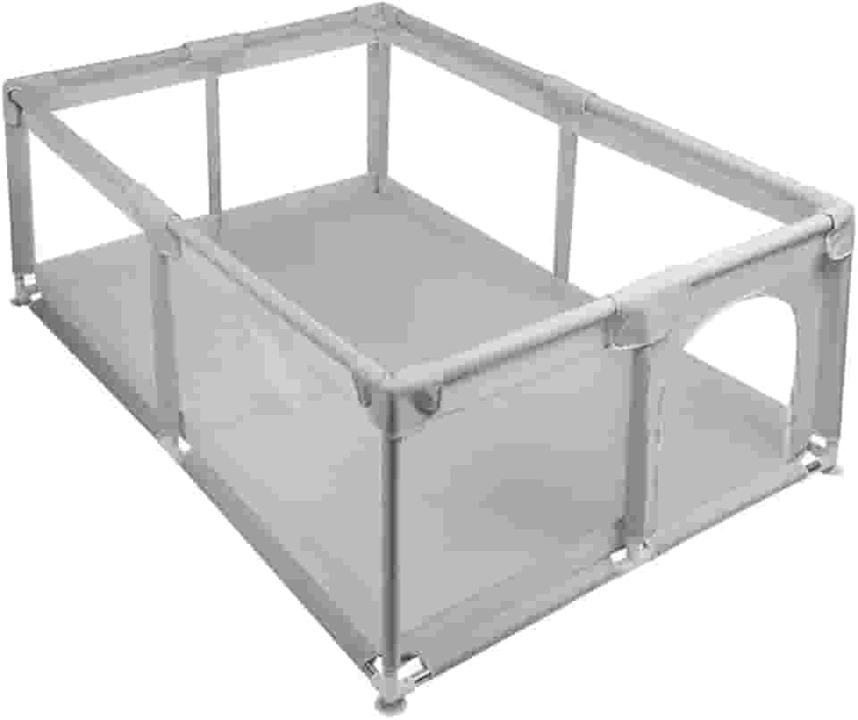 Cercadinho para Bebês - Grande Chiqueirinho Cercado Infantil 180x150 cm, Cor Cinza